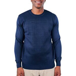 Jakamen Navy Crewneck Textured Sweater